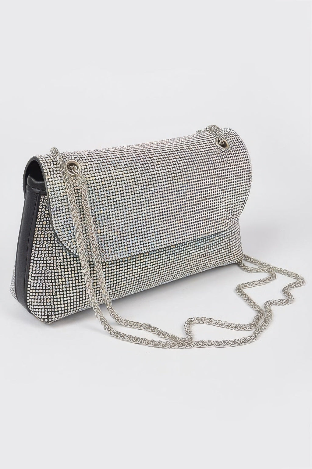 Met Gala rhinestone shoulder bag with shimmering crystals and a durable mixed metal frame — view 2