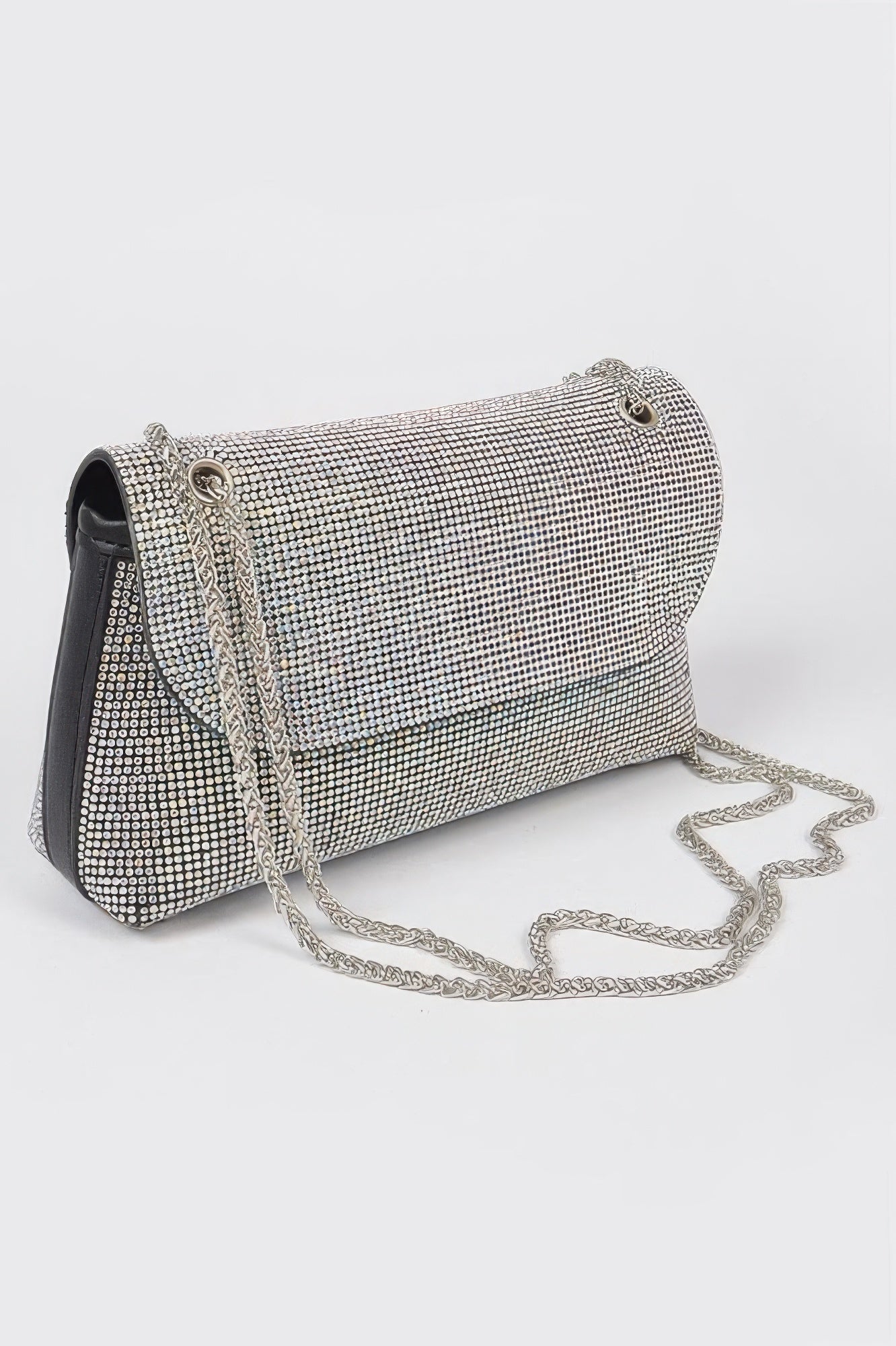 Met Gala rhinestone shoulder bag with shimmering crystals and a durable mixed metal frame — view 2