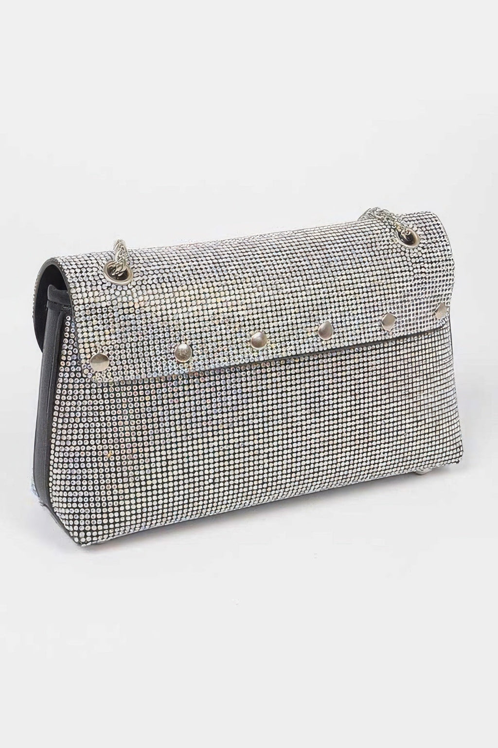 Met Gala rhinestone shoulder bag with shimmering crystals and a durable mixed metal frame — view 3