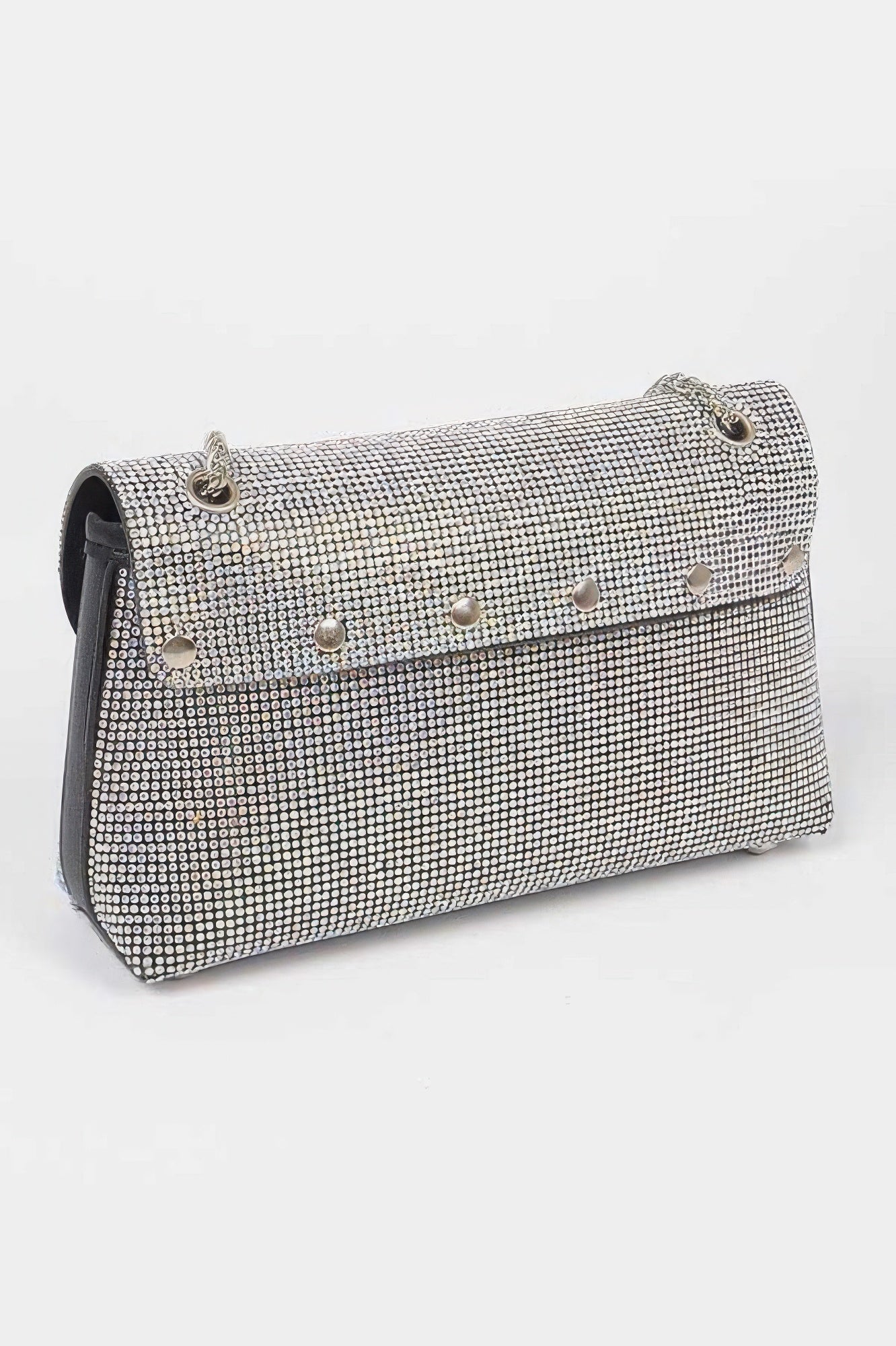 Met Gala rhinestone shoulder bag with shimmering crystals and a durable mixed metal frame — view 3