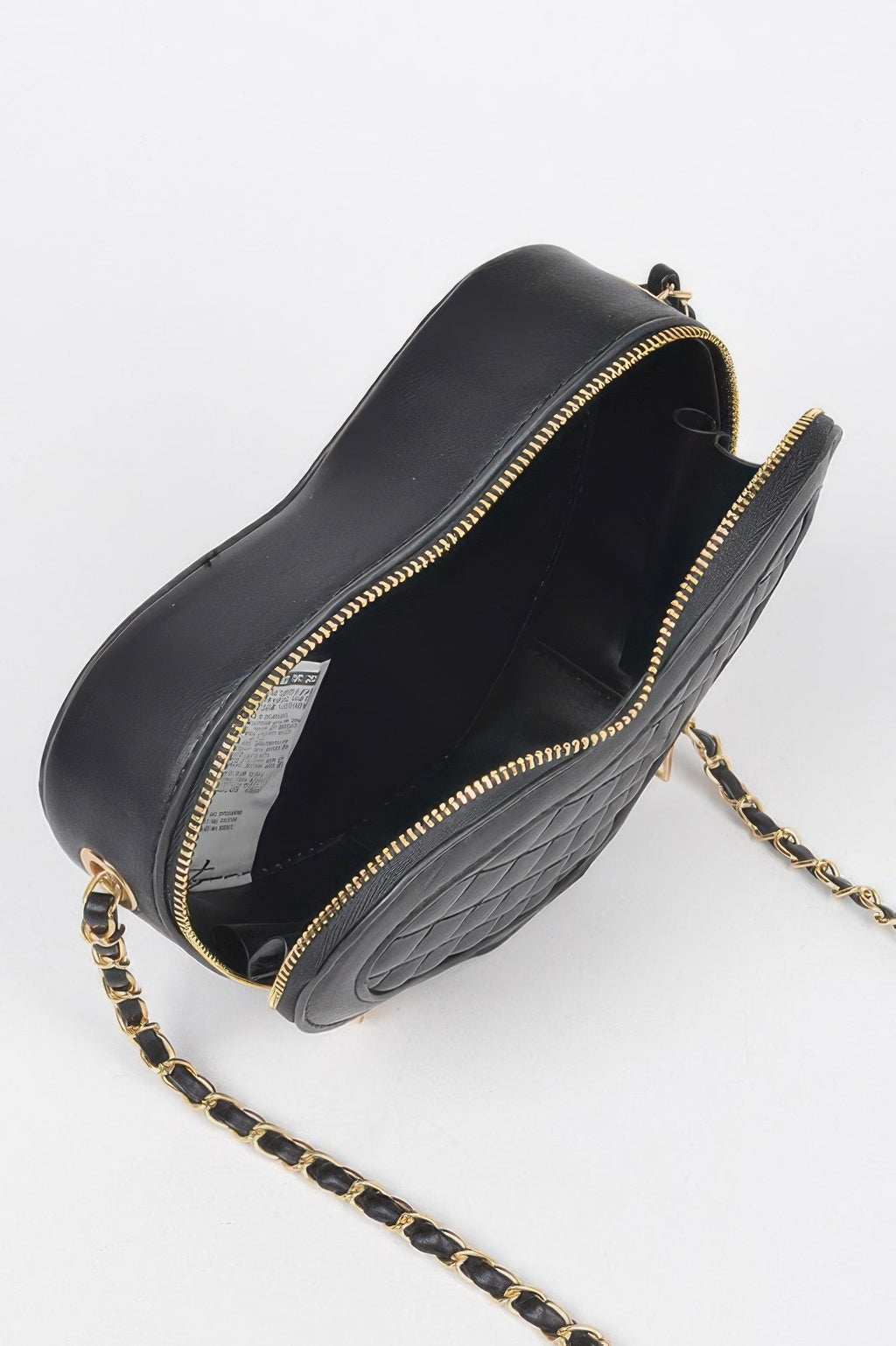 Valentine heart-shaped crossbody handbag with geometric quilted texture and mixed metal hardware — view 5