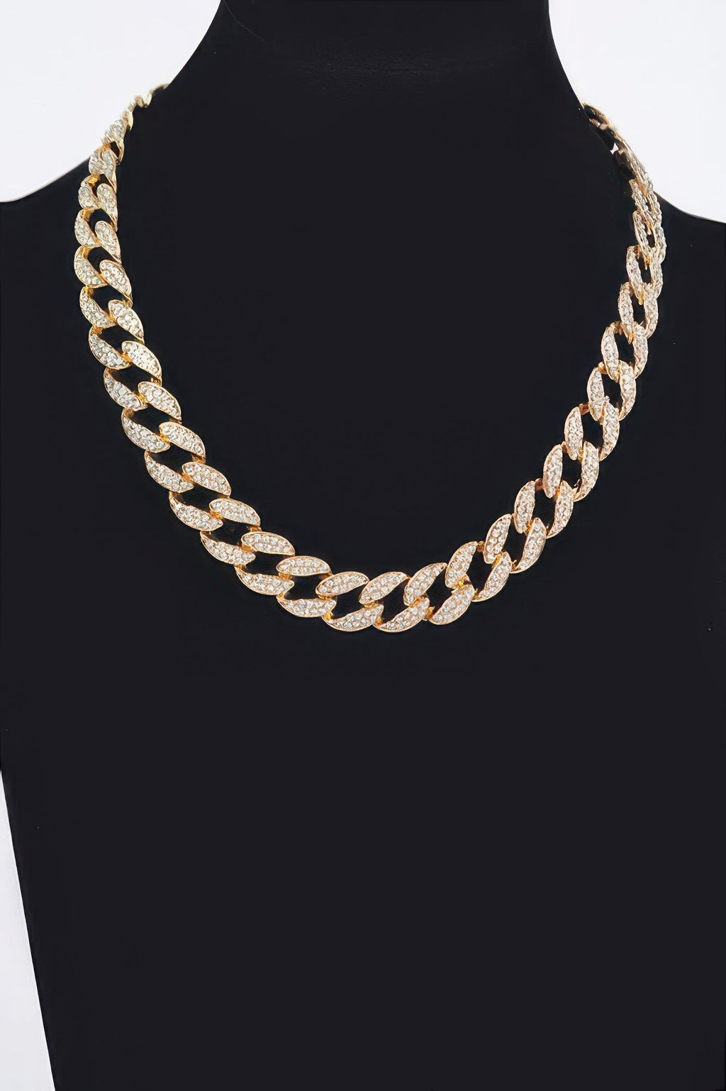 Bold silver-tone Hell's Kitchen statement necklace featuring a chunky hammered texture chain for women — view 4