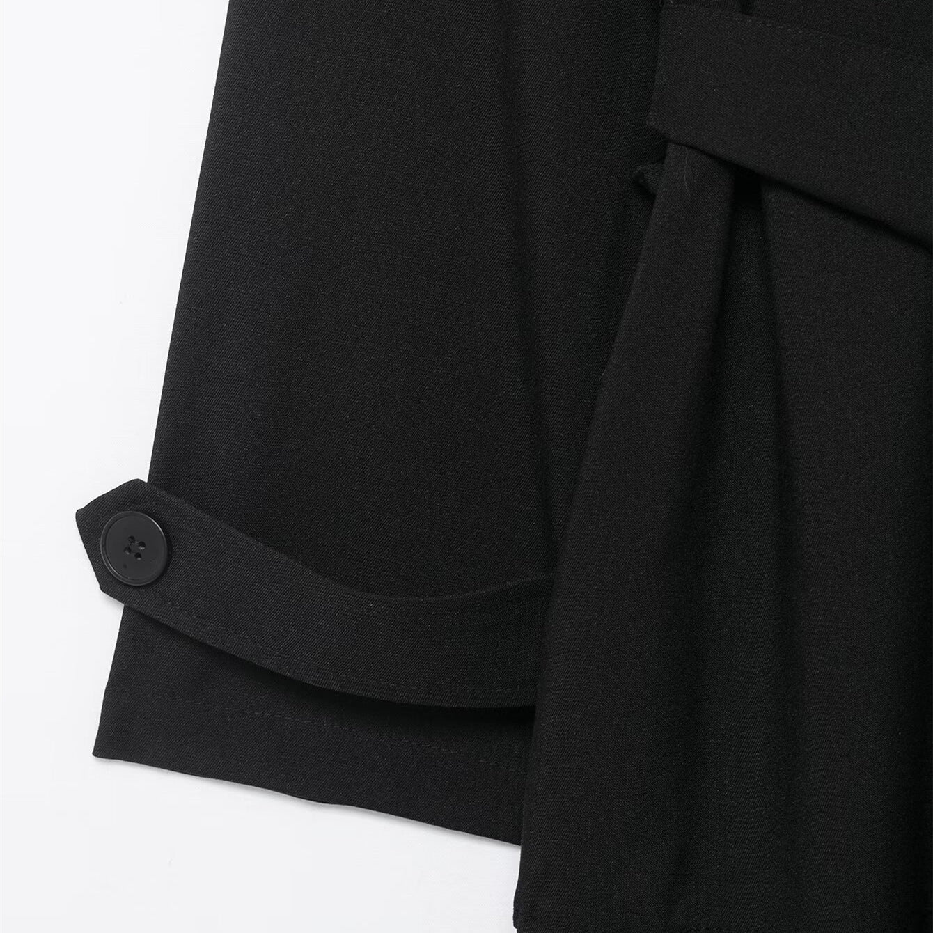 Women's Madison double-breasted trench coat with A-line silhouette and mandarin split collar — view 4