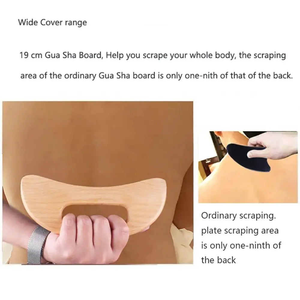 Wooden Gua Sha massage tool set made of natural beech wood for body scraping therapy — view 5