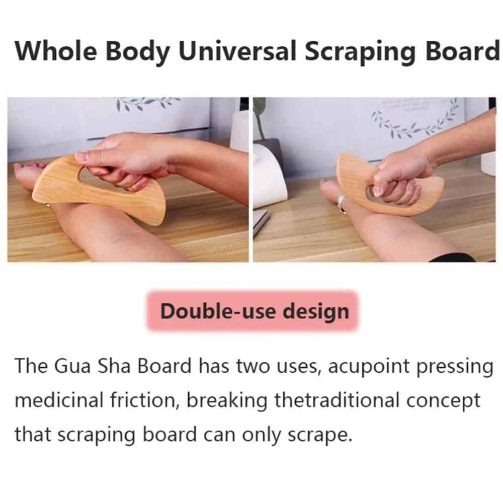 Wooden Gua Sha massage tool set made of natural beech wood for body scraping therapy — view 4