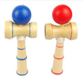 Solid wooden Kendama educational toy with handle cups and a tethered ball for skill building