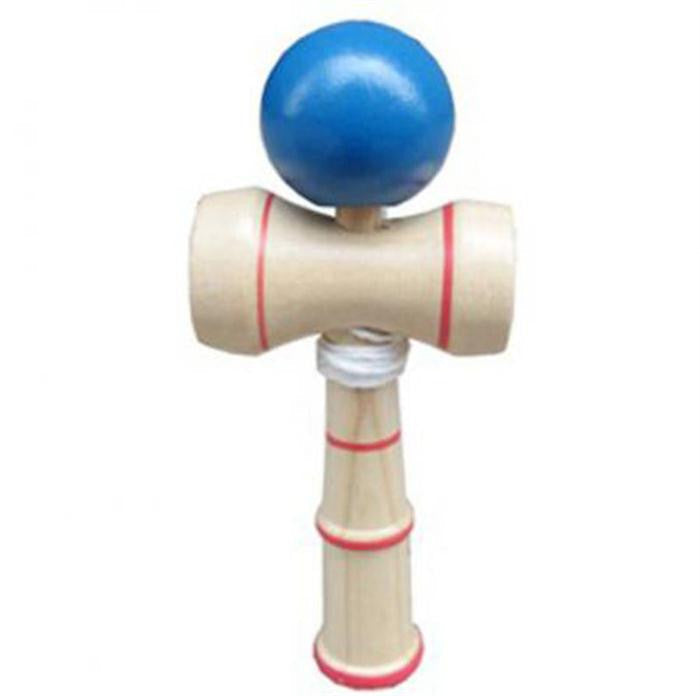 Solid wooden Kendama educational toy with handle cups and a tethered ball for skill building — view 5