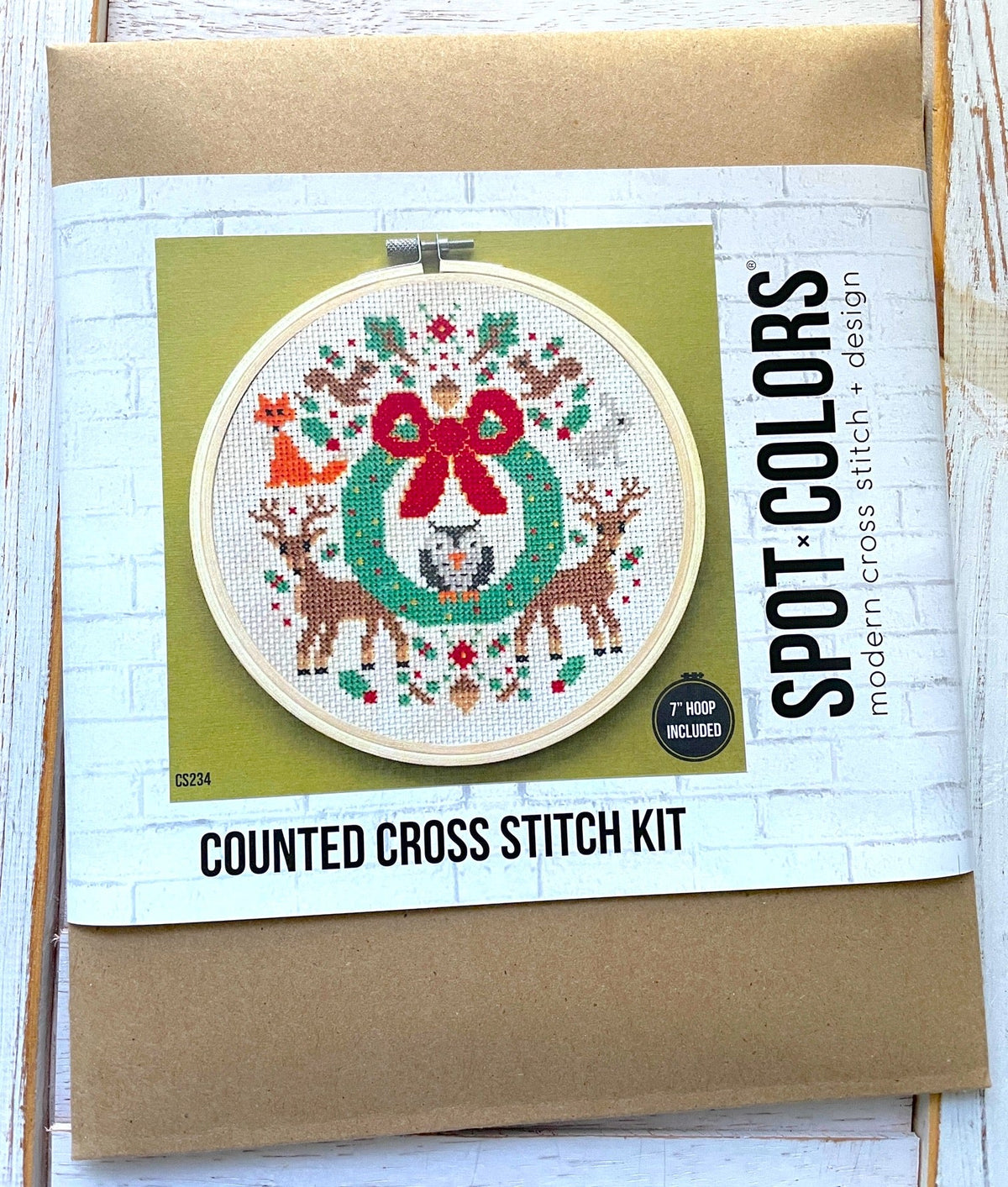 Woodland Holiday Counted Cross Stitch DIY KIT-1