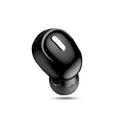 Black mini single wireless Bluetooth earbud headset with multi-function control button and ergonomic design