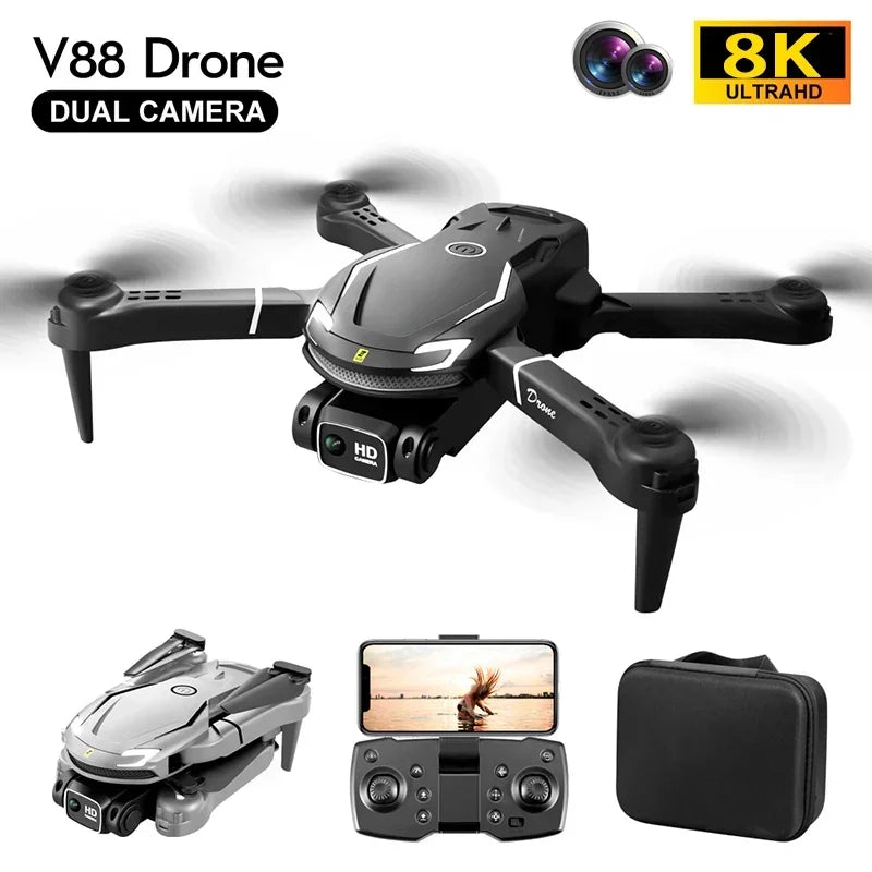 Compact portable 8K camera mini drone with folding arms and advanced GPS sensors. — view 4