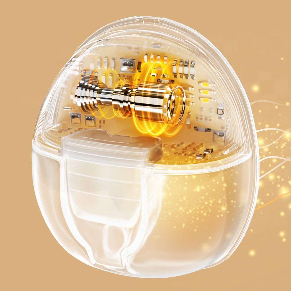 Hands-free wearable electric breast pump with milk collection cups and silicone flanges — view 4