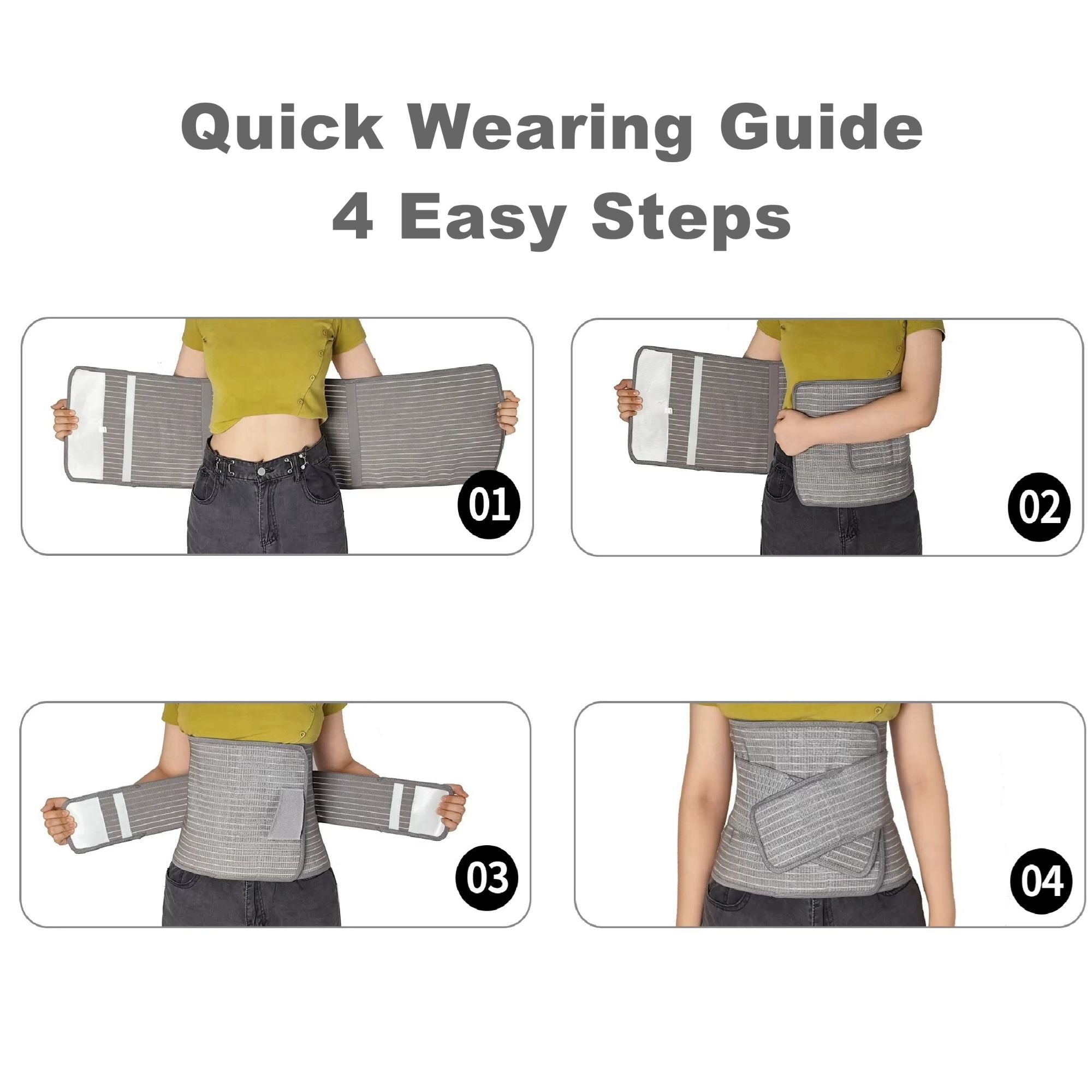 Postpartum recovery belt in soft breathable mesh fabric with adjustable crossover straps for abdominal support. — view 4