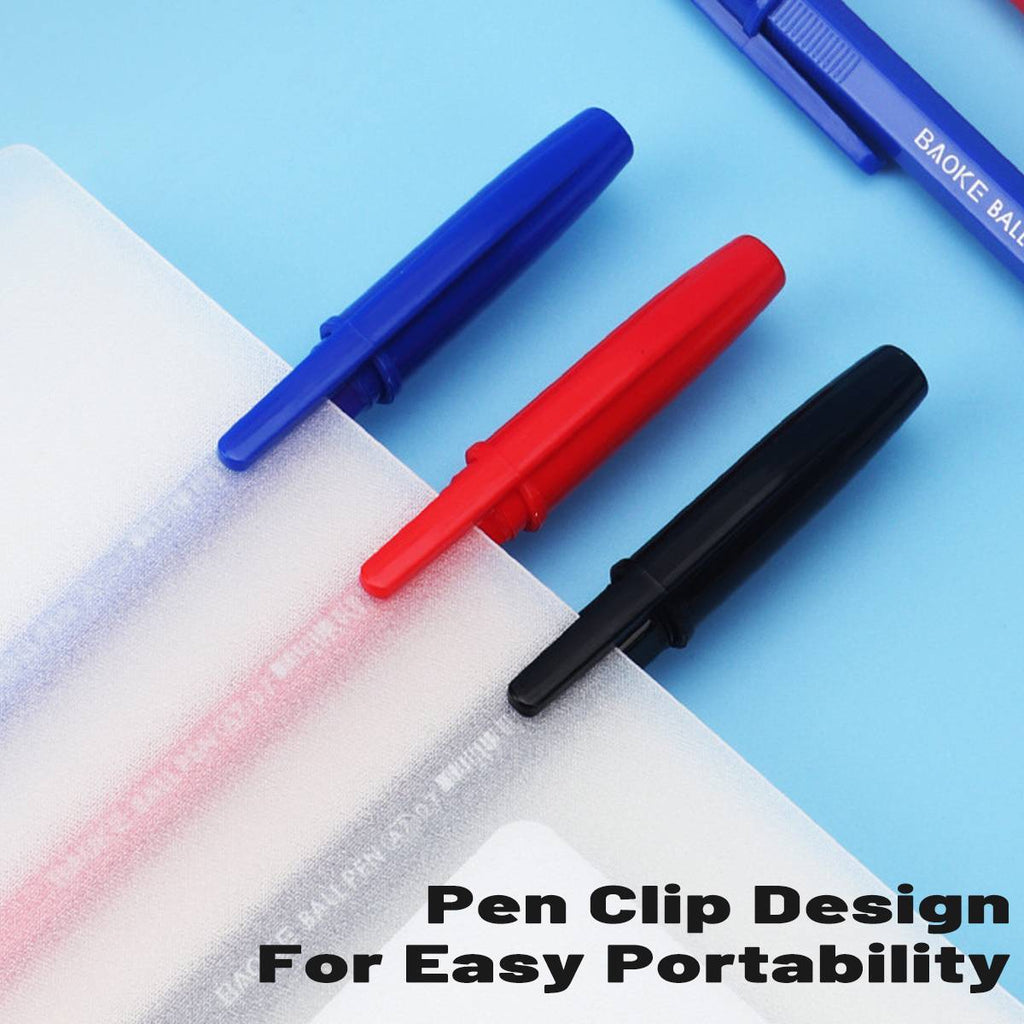 0.5mm ballpoint pen set of 12 featuring hexagonal barrels, portable clips, and quick drying ink — view 5