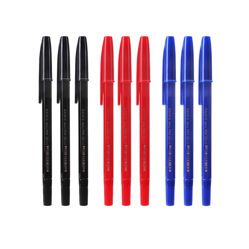 0.5mm ballpoint pen set of 12 featuring hexagonal barrels, portable clips, and quick drying ink — view 2