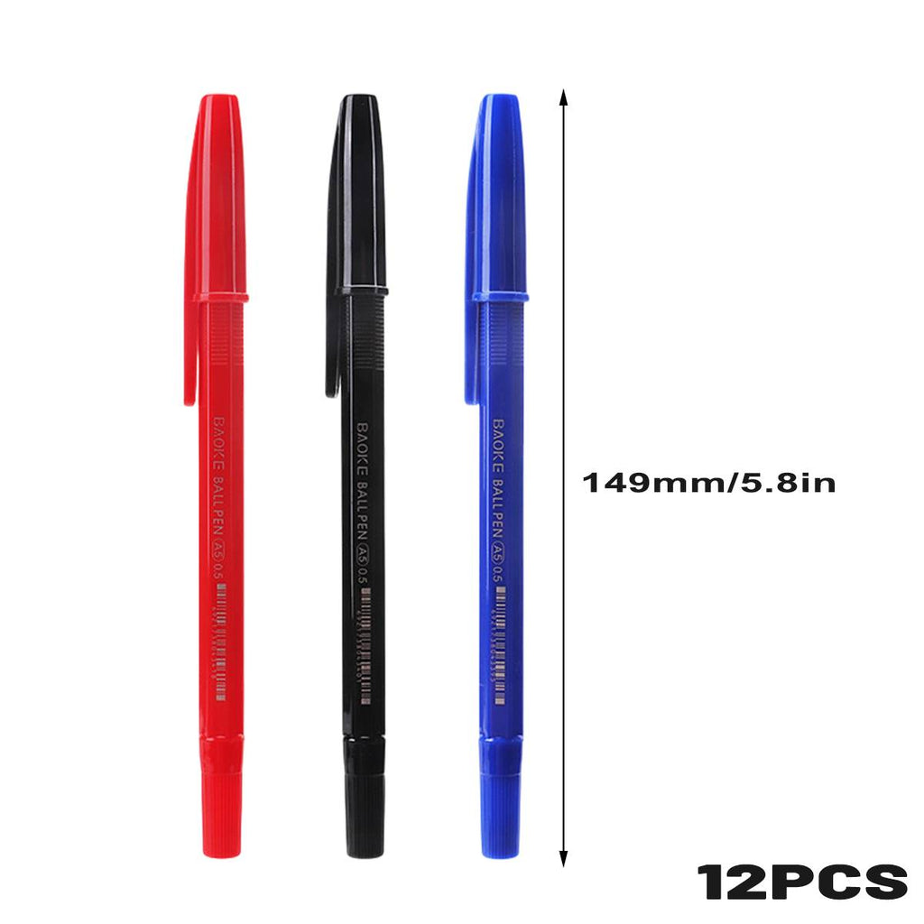 0.5mm ballpoint pen set of 12 featuring hexagonal barrels, portable clips, and quick drying ink — view 3