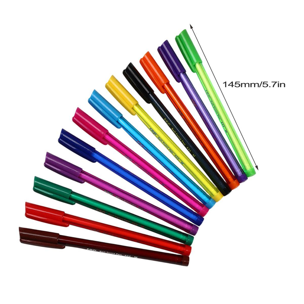 Minimalist colourful ballpoint pen set featuring transparent barrels and ergonomic textured grips — view 4