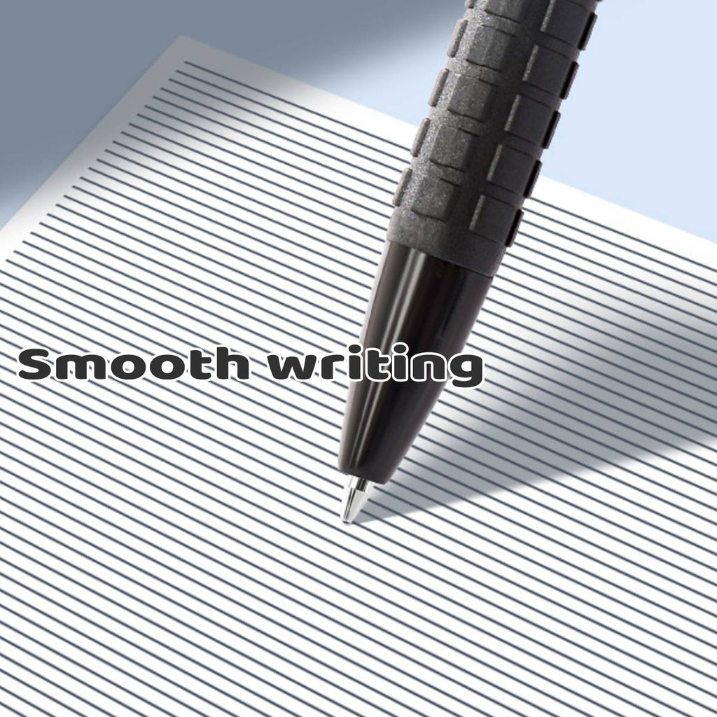 60-piece set of retractable push-button ballpoint pens with rubberized grips and metal clips — view 4
