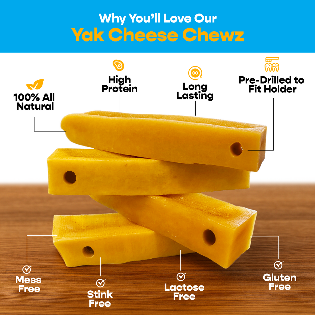 4 Pack Large Yak Cheese - Bully Bone Pro Included-2