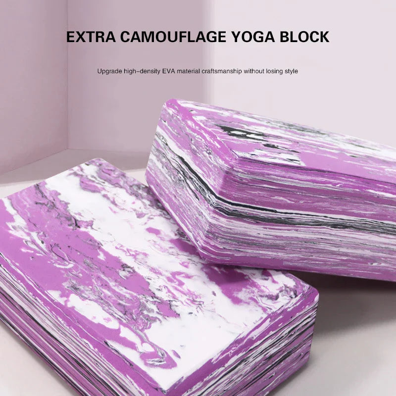Purple EVA yoga building block fitness accessory for pilates and stretching exercises — view 2