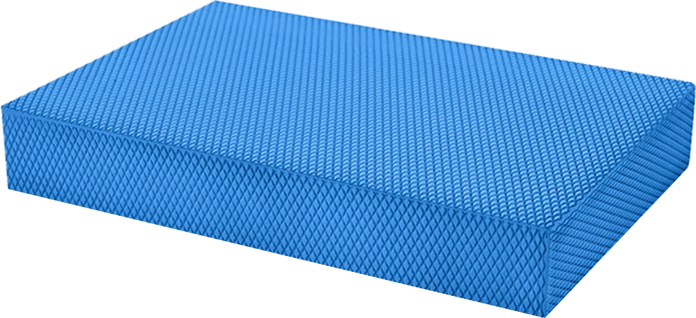 Blue EVA foam yoga balance pad fitness mat designed for meditation and joint support
