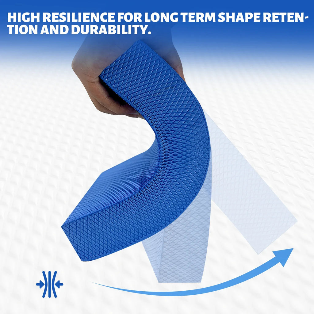Blue EVA foam yoga balance pad fitness mat designed for meditation and joint support — view 4