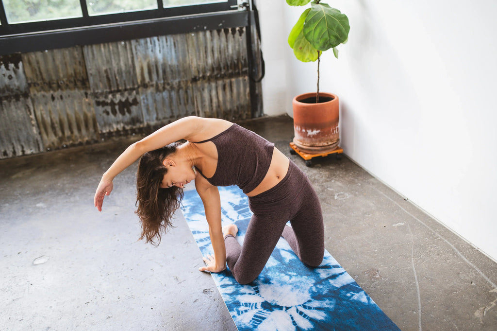 Ataraxy non-slip yoga mat with serene minimalist design and textured grip for cushioned fitness support — view 4