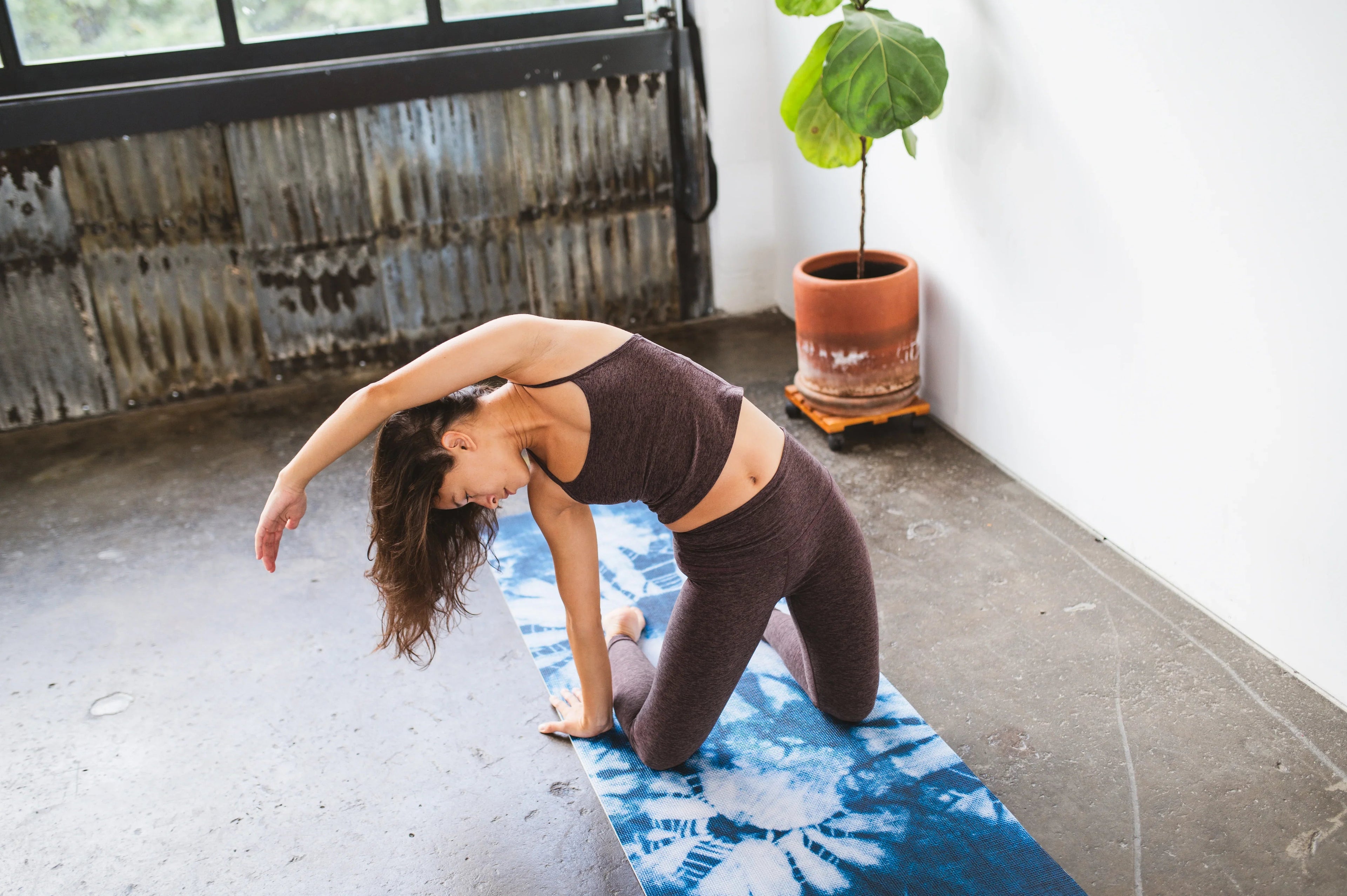Ataraxy non-slip yoga mat with serene minimalist design and textured grip for cushioned fitness support — view 4