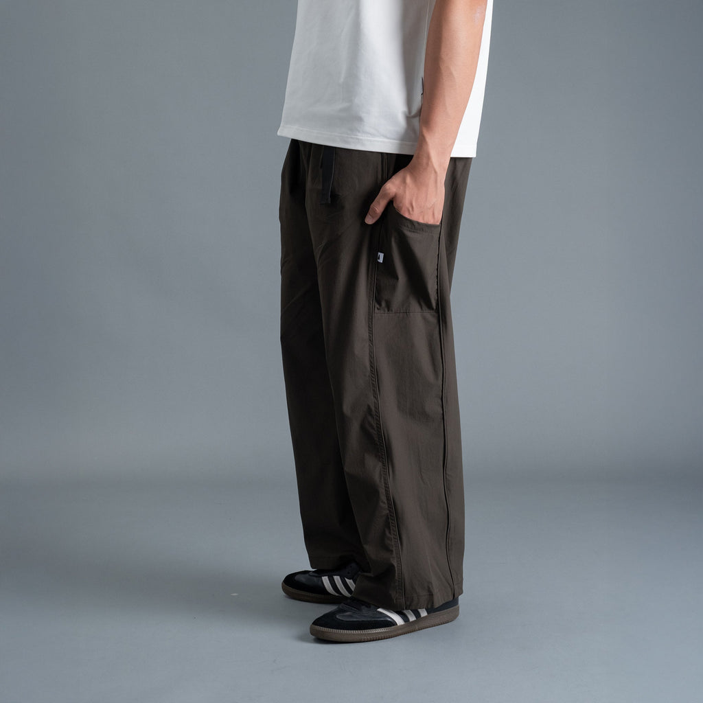 Panel Pants / Nylon - Green-1