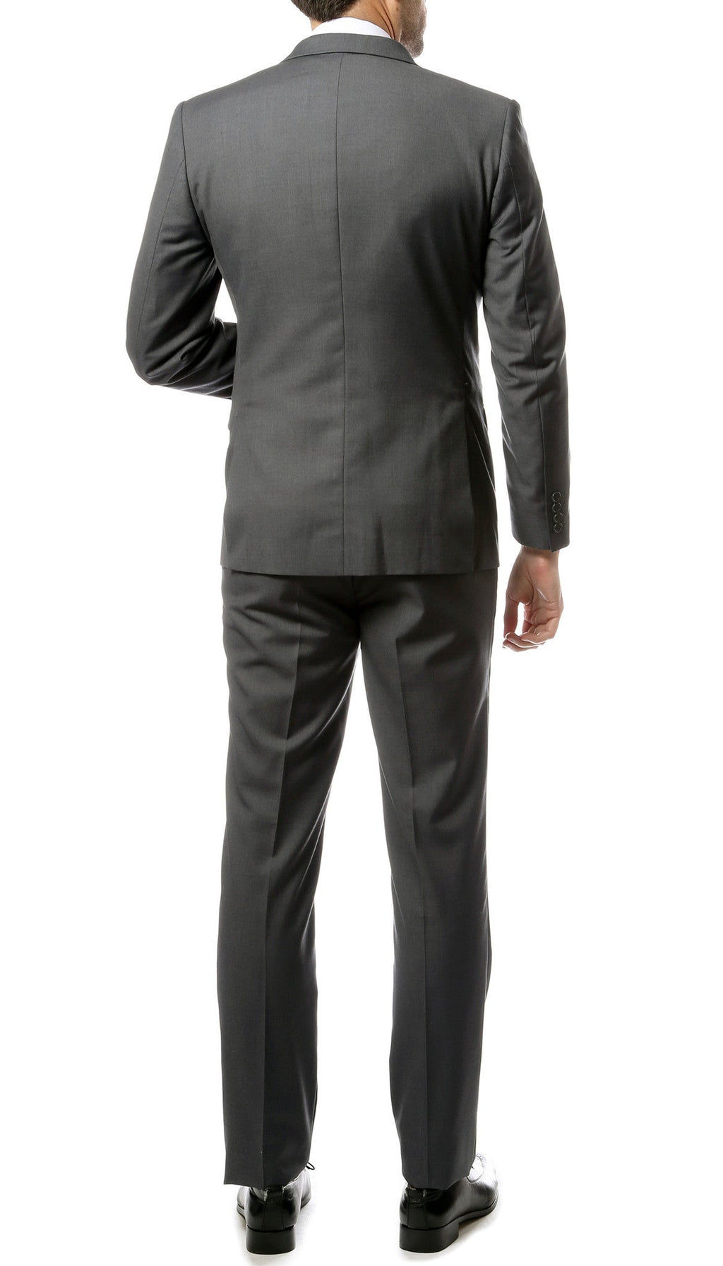 Mens ZNL22S 2pc 2 Button Slim Fit Heather Grey Zonettie Suit-2