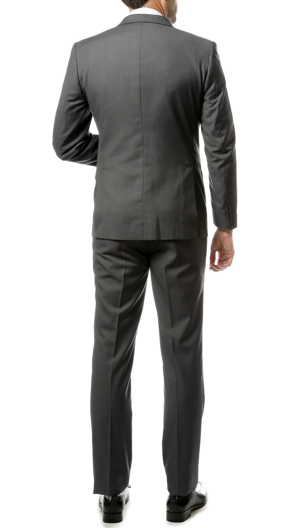 Mens ZNL22S 2pc 2 Button Slim Fit Heather Grey Zonettie Suit-2