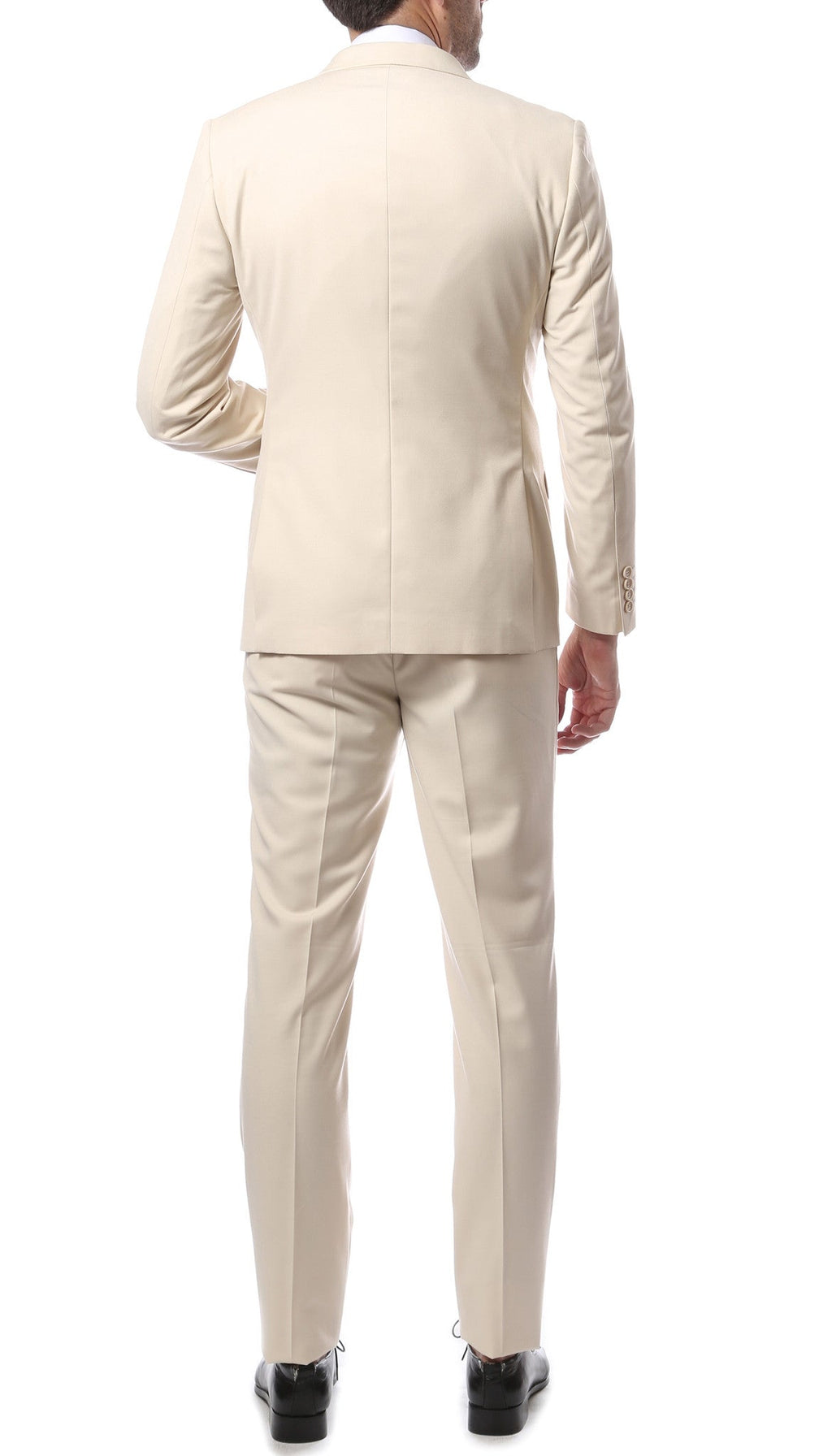 Mens ZNL22S 2pc 2 Button Slim Fit Tan Zonettie Suit-1