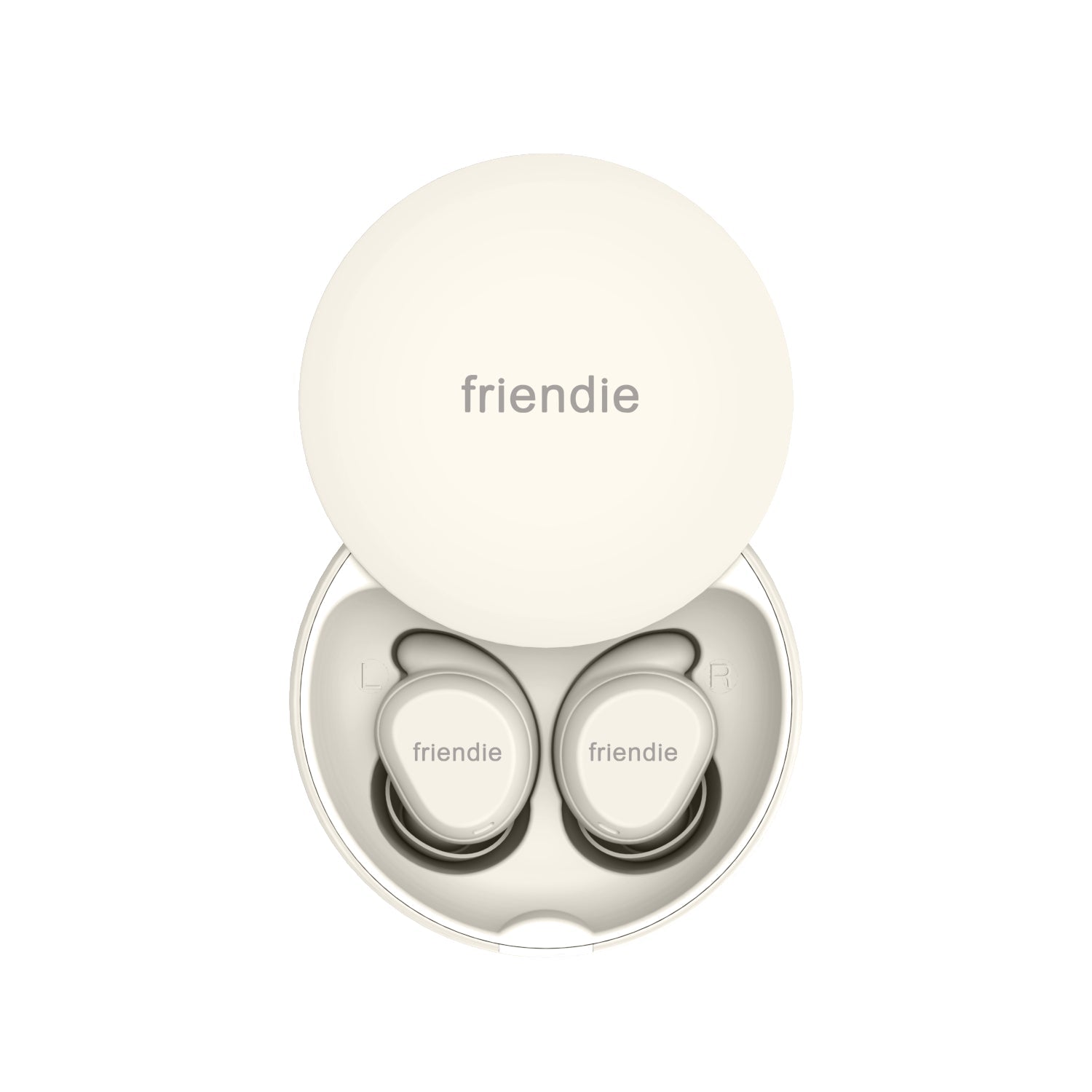 Beige wireless sleep earbuds and matching charging case with soft silicone eartips for daily comfort. — view 3