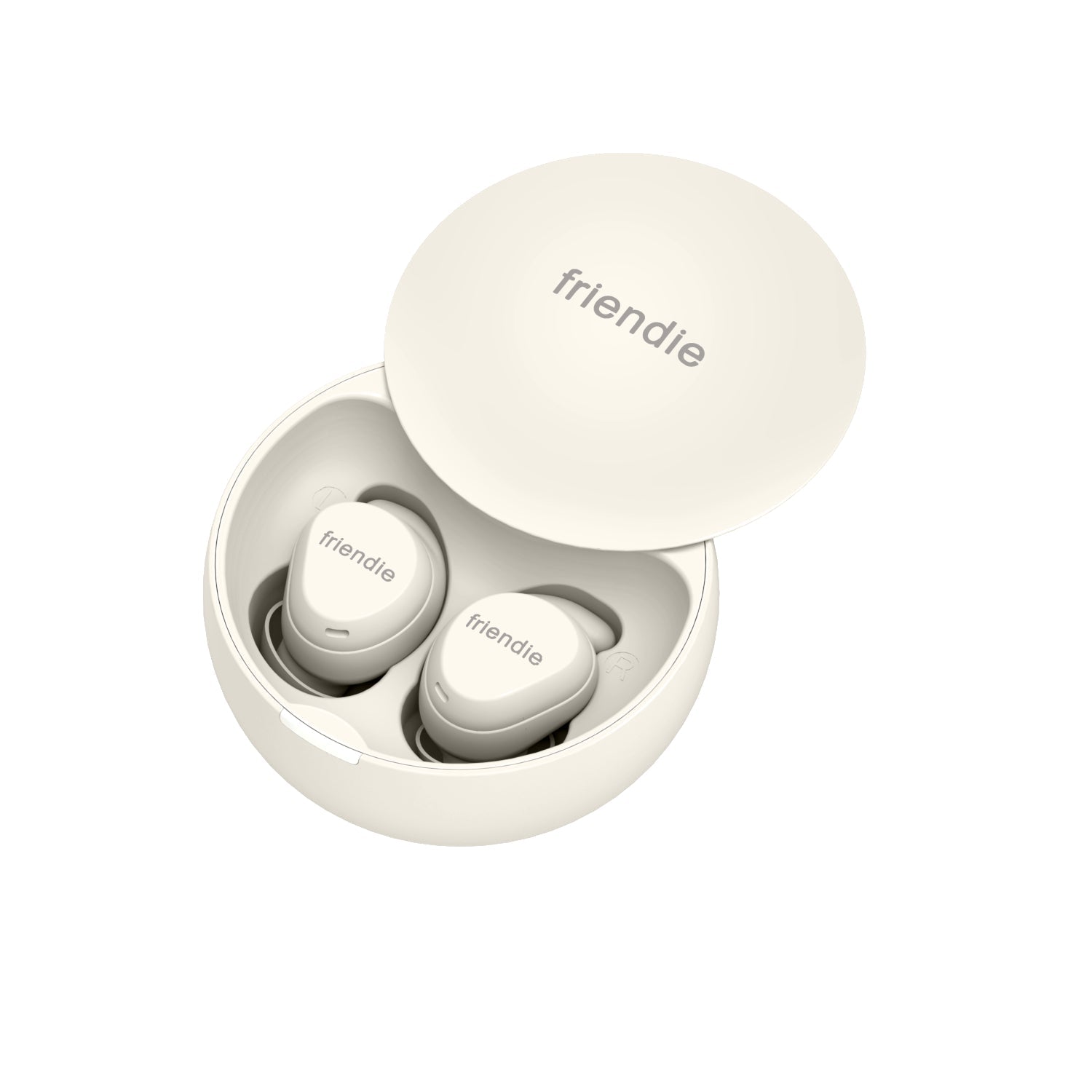 Beige wireless sleep earbuds and matching charging case with soft silicone eartips for daily comfort. — view 4