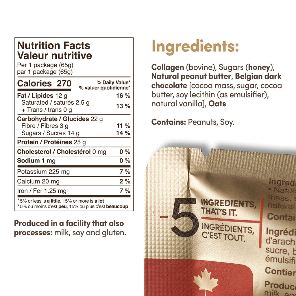 Box of 12 peanut butter cup protein bars with premium dark chocolate and natural oats — view 3