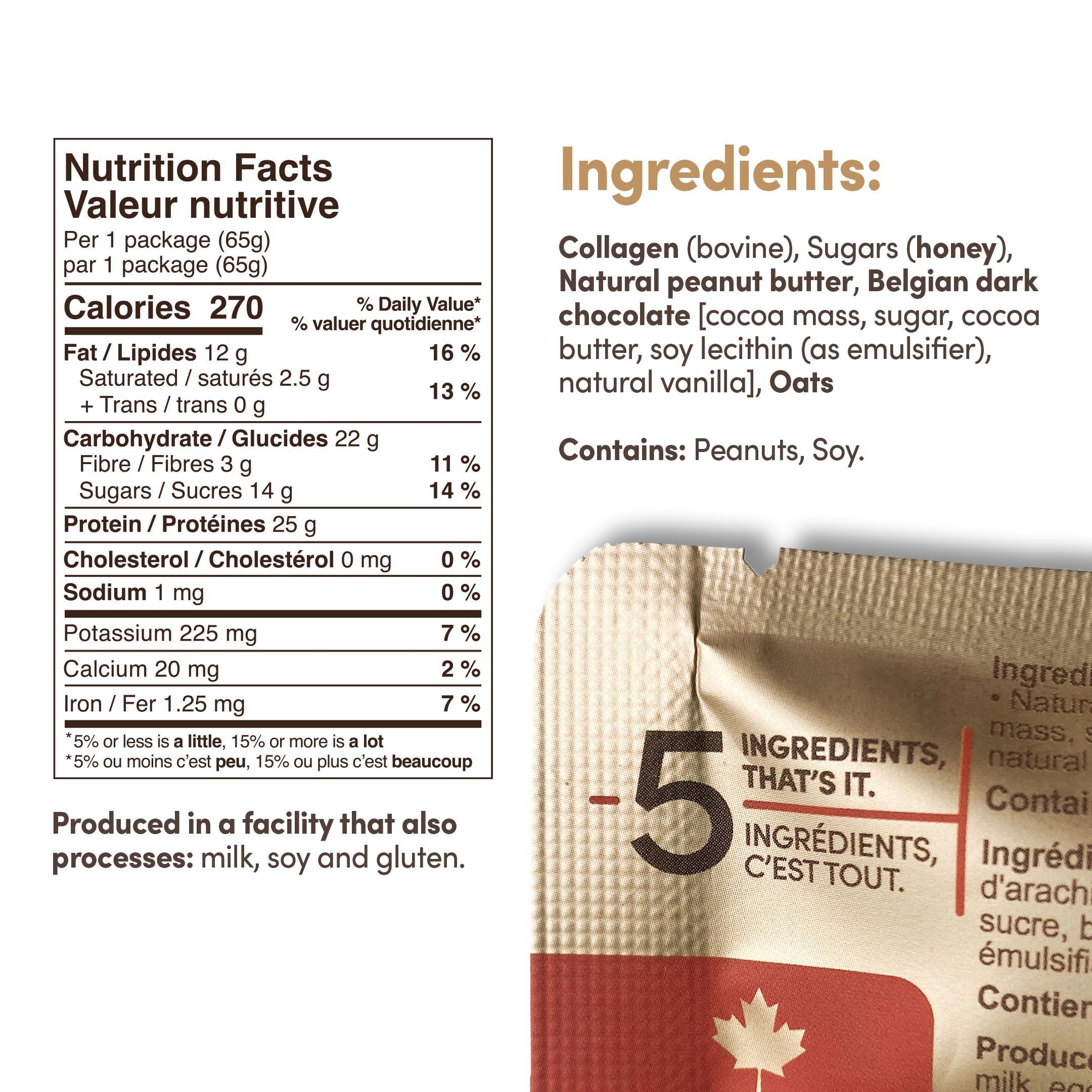 Box of 12 peanut butter cup protein bars with premium dark chocolate and natural oats — view 3