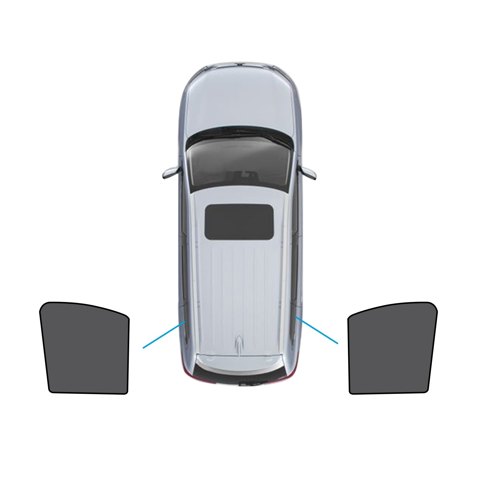 Black magnetic car window shade installed on an LDV G10 vehicle window for UV protection — view 3