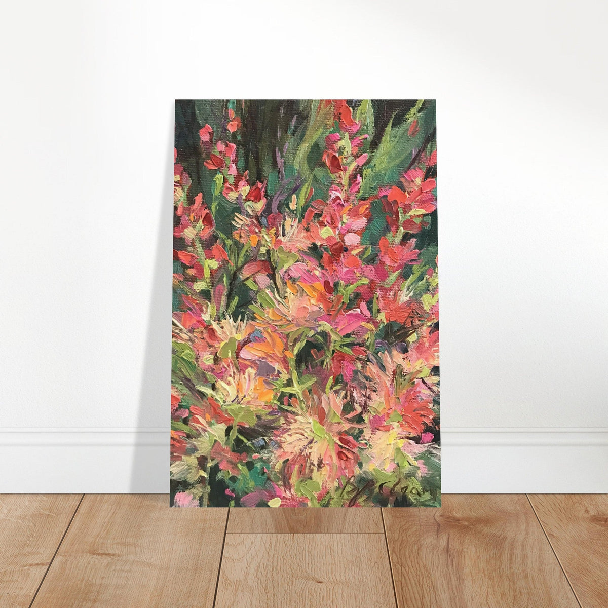 'Blossom Study' Floral I 16x24 Museum-Quality Matte Paper Poster | Original Artwork by American Artist Barbara Cleary (Fall Collection)-0