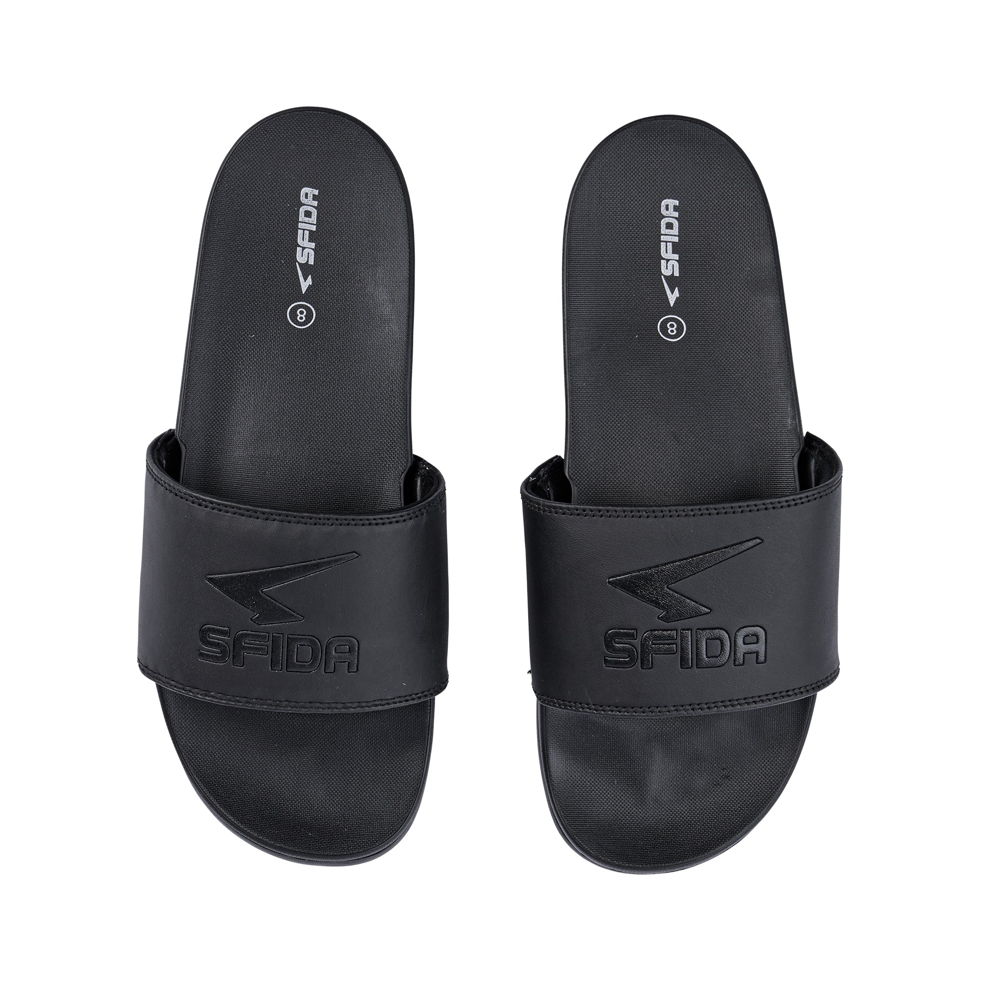 Black Laze men's slides with foam padded sole for casual comfort and everyday active lifestyles — view 5