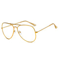 ENID - Trendy Aviator Clear Glasses Lens Sun Glasses-4