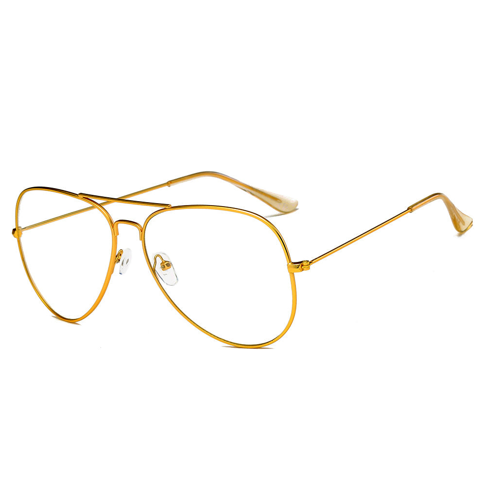 ENID - Trendy Aviator Clear Glasses Lens Sun Glasses-4