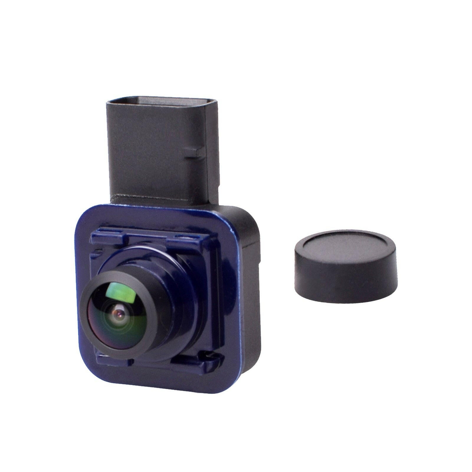 Rear view backup camera for Ford Super Duty trucks with a black 6-pin connector housing