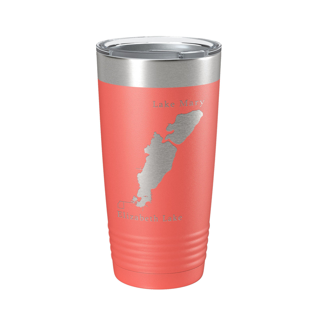 Lakes Mary & Elizabeth Map Tumbler Travel Mug Insulated Laser Engraved Coffee Cup Illinois Wisconsin 20 oz-20