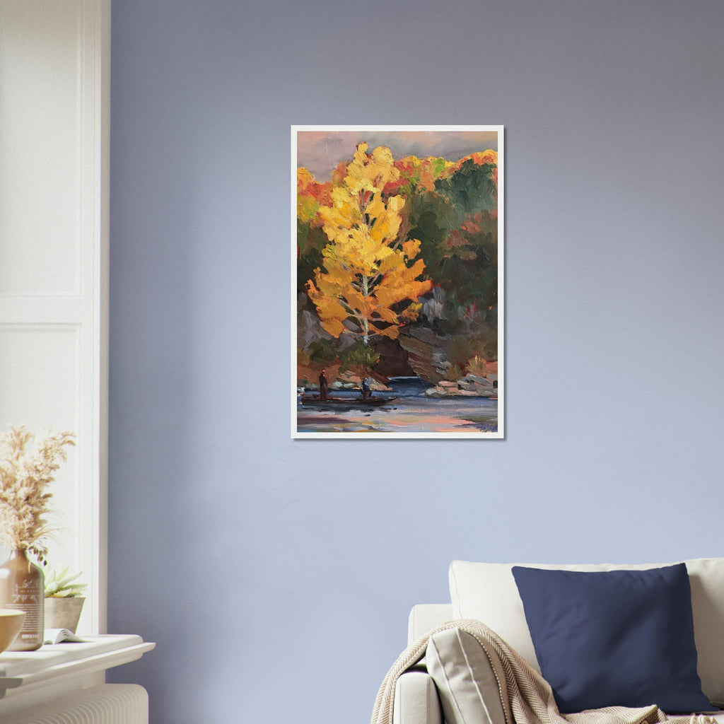 'Pine Cove' Landscape I 16x24 Art Print Wooden Framed I Artwork by American Artist Barbara Cleary-4