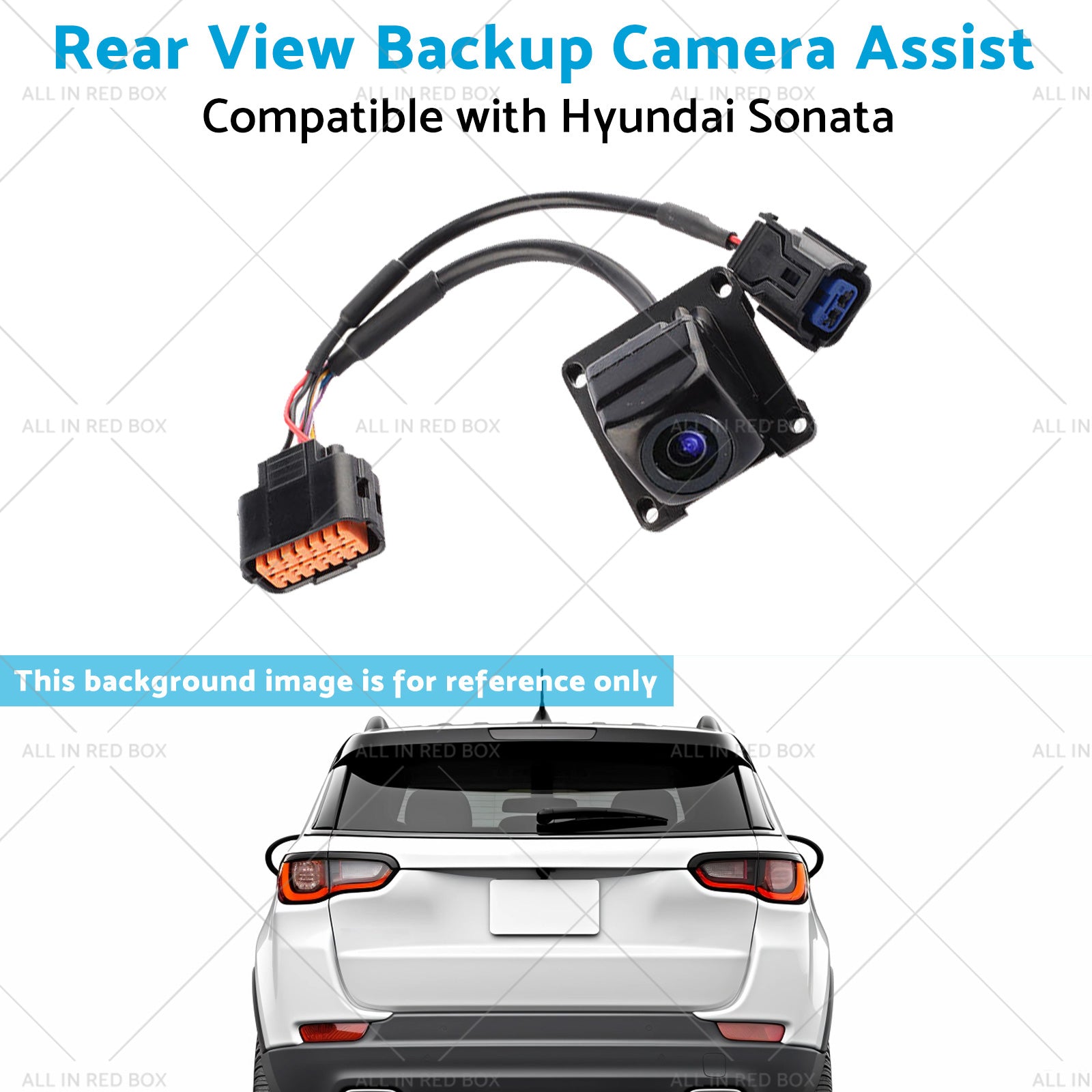 Black vehicle rear view backup camera made of rust-resistant metal with a wide angle lens. — view 5
