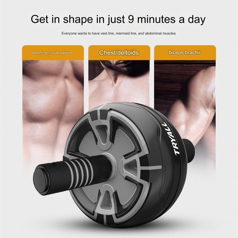 Automatic rebound ab wheel fitness roller with comfortable kneeling pad and ergonomic non-slip handles — view 3