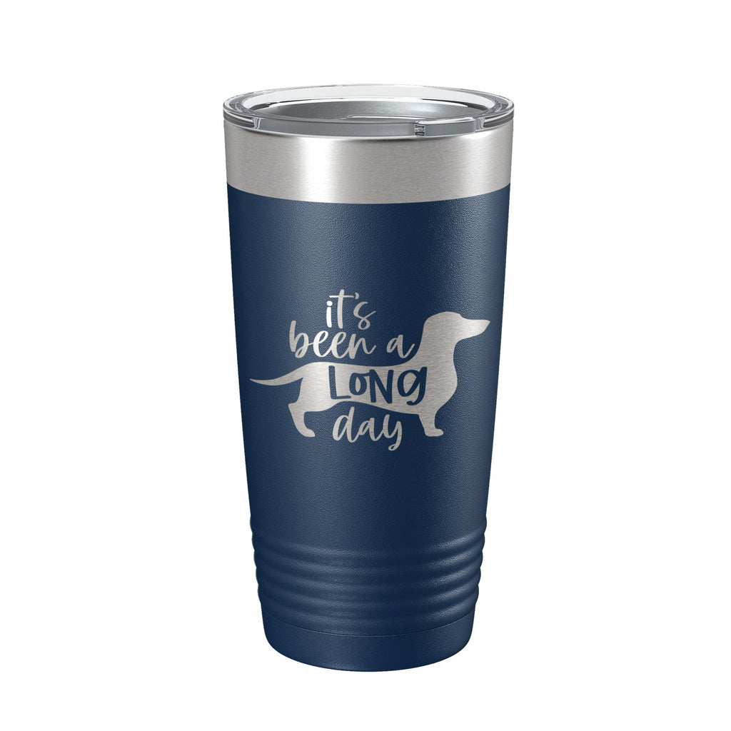 Funny dog travel tumbler, laser engraved 20oz stainless steel insulated coffee mug with clear lid — view 3