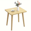Rustic wood side table in natural finish, compact design for living rooms or bedrooms