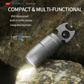 Titanium alloy mini LED keychain flashlight with bottle opener for everyday carry