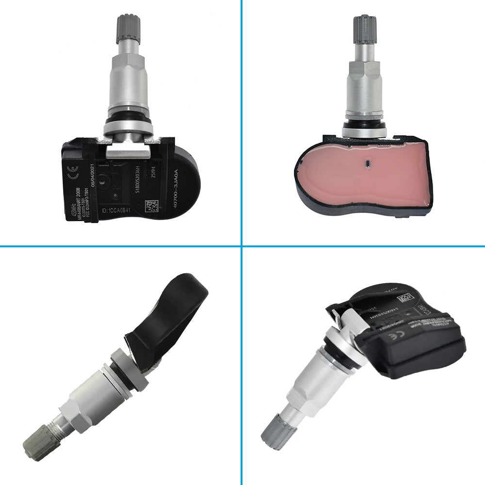 Black tire pressure monitoring system sensor replacement part for Nissan and Infiniti vehicles — view 5