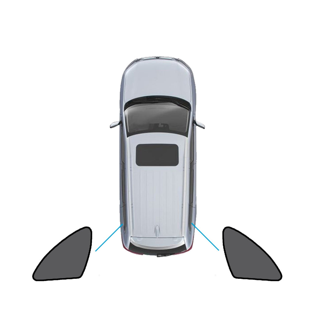 Magnetic mesh car window shade installed on a Subaru Outback blocking sunlight and UV rays — view 3